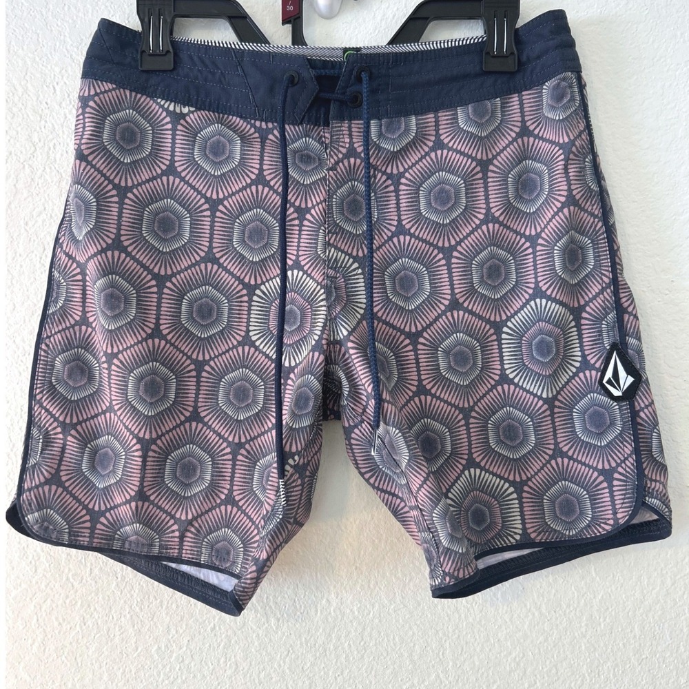 Volcom Sun Medallion Stoney Board Surfing Beach Pool Short Navy‎  SZ 28